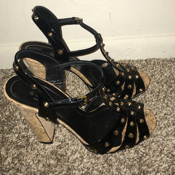 Gucci Black Sandals Size 37.5 - Picture 3 of 8